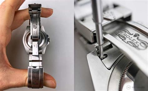 rolex verstellen|Rolex rubber strap adjustment.